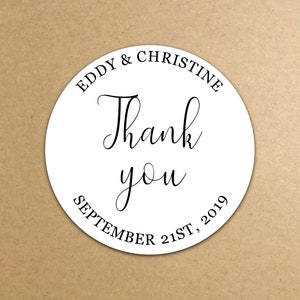 Wedding Thank You Stickers - Wedding Favor Stickers - Bridal Shower Stickers - Wedding Labels - Wedding Welcome Bag Stickers