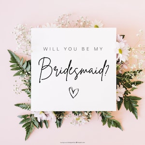 Bridesmaid Proposal - Will You Be My Bridesmaid Card - Will You Be My Maid of Honor  - Bridesmaid Gift - Bridesmaid Card