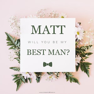 Groomsmen Proposal Card Will You Be My Groomsman Will You Be My Best Man Groomsmen Proposal Idea Groomsmen Wedding Card image 2