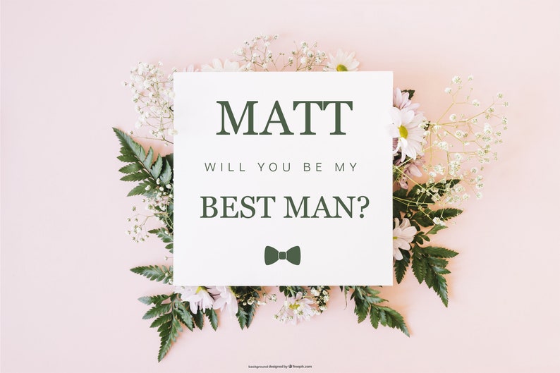 Groomsmen Proposal Card Will You Be My Groomsman Will You Be My Best Man Groomsmen Proposal Idea Groomsmen Wedding Card image 2