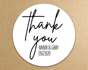 Wedding Thank You Stickers - Wedding Favor Stickers - Bridal Shower Stickers - Wedding Labels - Wedding Welcome Bag Stickers