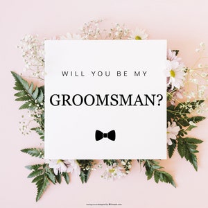 Groomsmen Proposal Card Will You Be My Groomsman Will You Be My Best Man Groomsmen Proposal Idea Groomsmen Wedding Card image 1