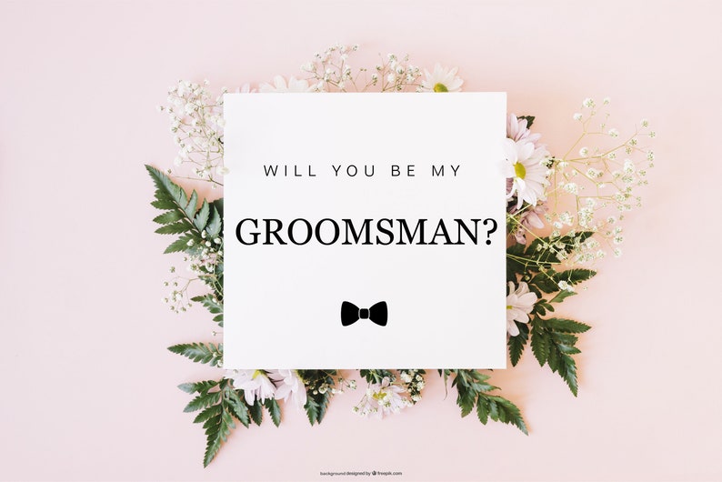 Groomsmen Proposal Card Will You Be My Groomsman Will You Be My Best Man Groomsmen Proposal Idea Groomsmen Wedding Card image 1