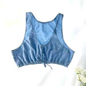 100% Organic Cotton Top. Comfortable Breathable Bra. Sustainable Natural Handmade Lingerie. Sleep bra. Nursing bra