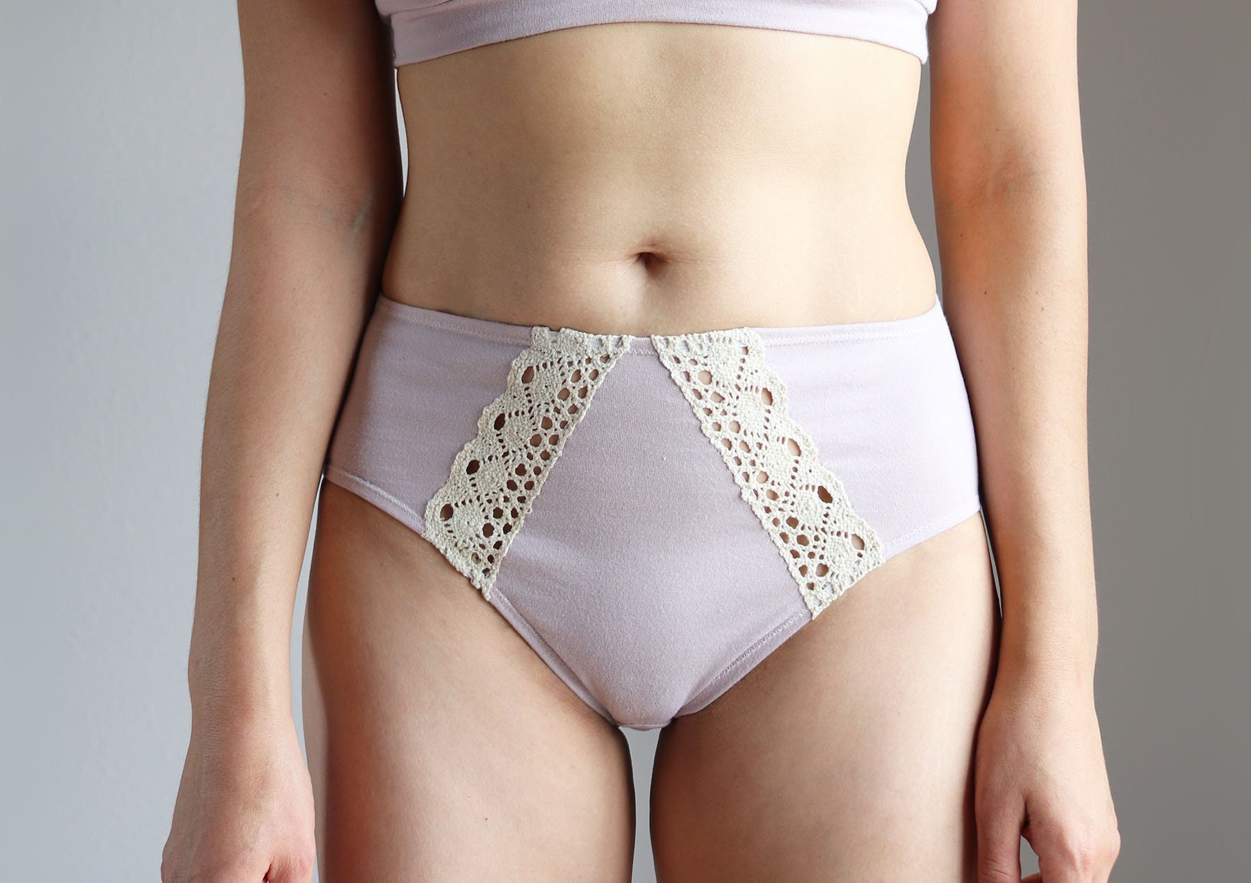 High Leg High Waist 100 Organic Cotton Panties With Cotton Etsy