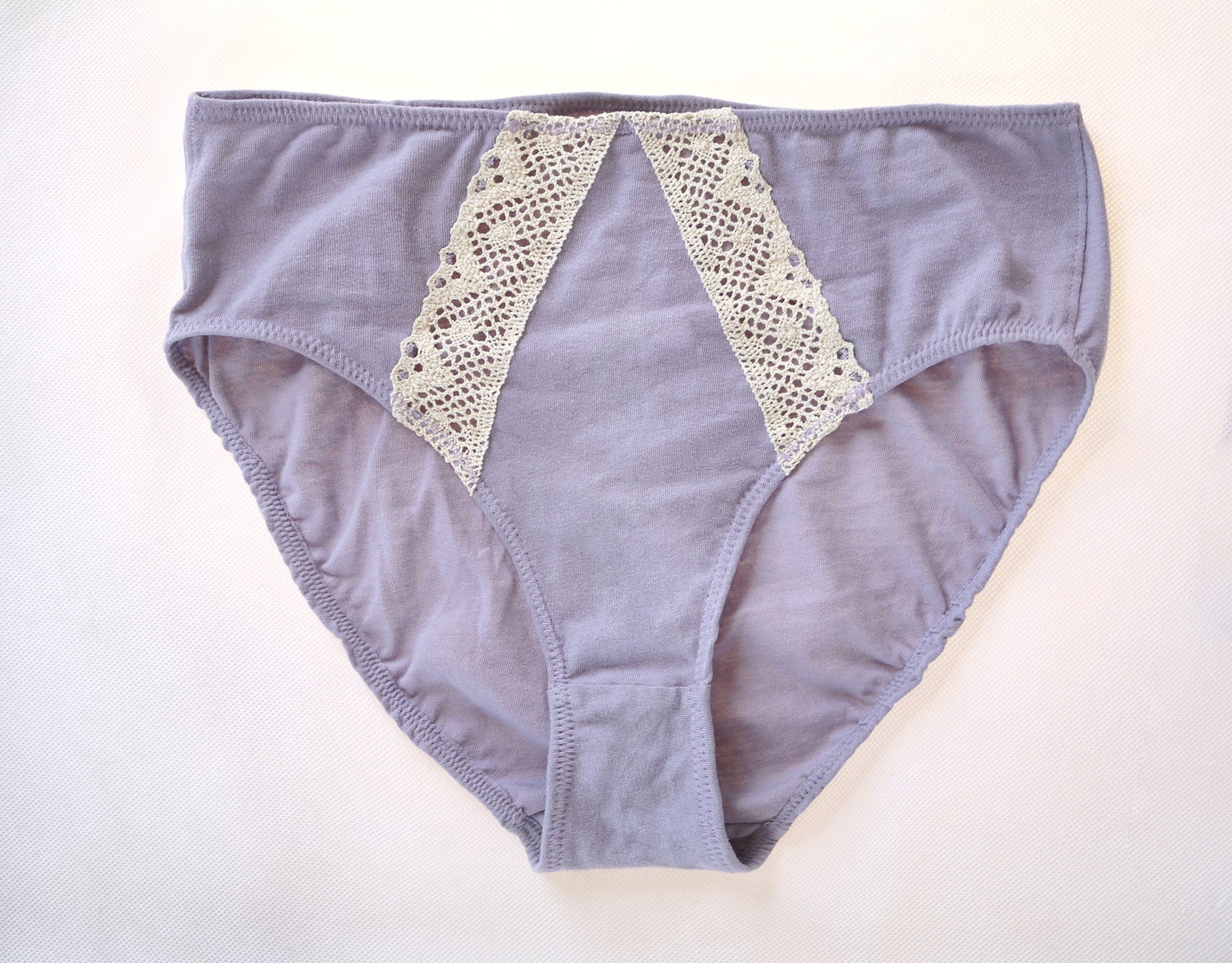 Organic Cotton Panties With Cotton Lace Inserts. Full Coverage Etsy