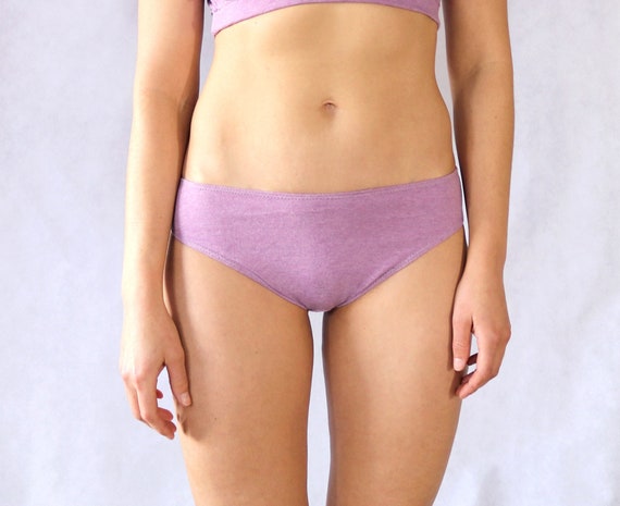 Organic Cotton Panties. Lavender. Hypoallergenic Natural Womens