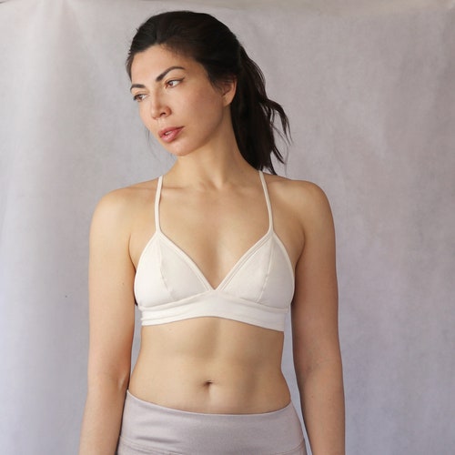 Organic Cotton Bralette. Comfortable Breathable Bra. Etsy
