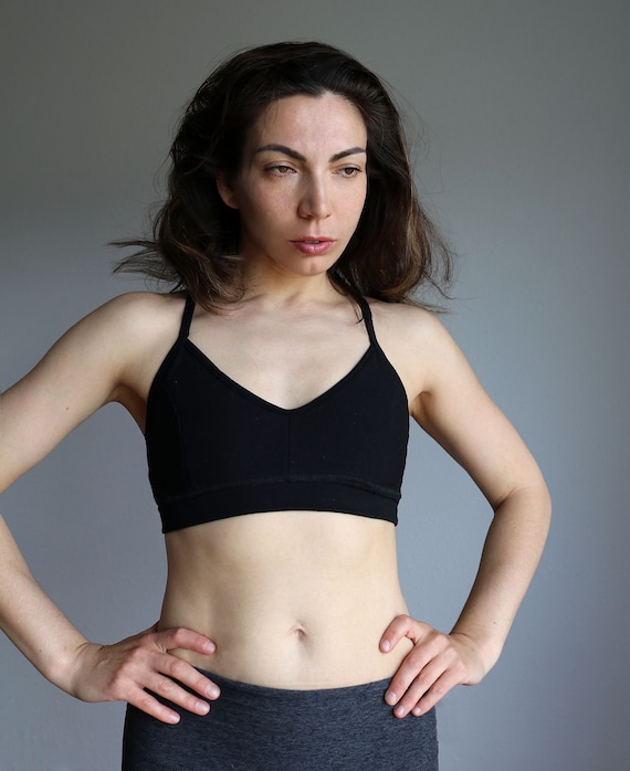 Organic Cotton Bralette. Natural Wireless Bra. Sustainable