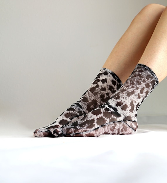 Animal Print Sheer Socks. Leopard Print Women's Socks. - Etsy Animal Print Sheer Socks. Leopard Print Women's Socks. - Etsy