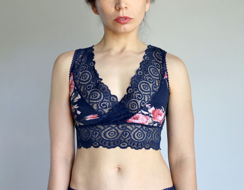 blue bralette top