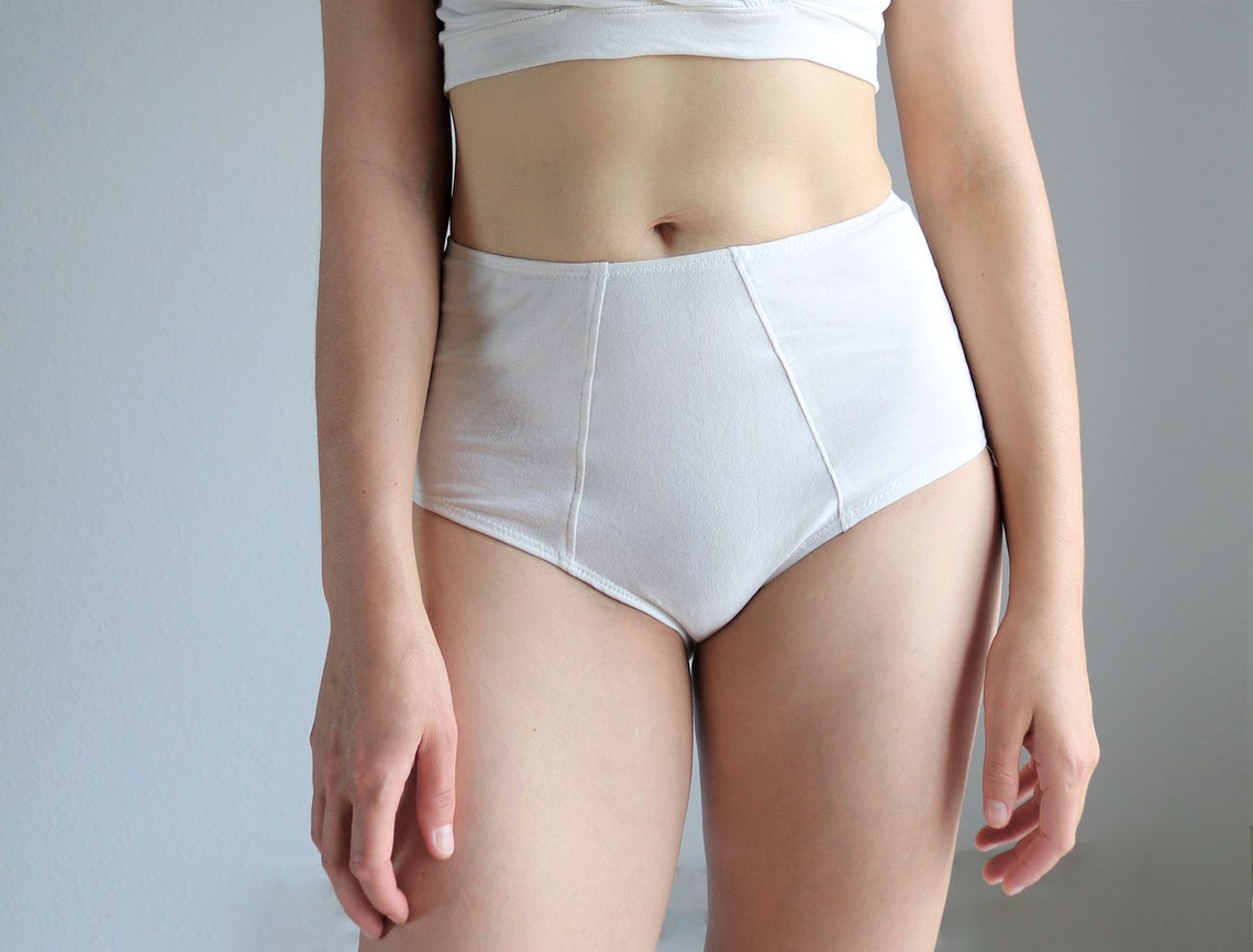 Pure Organic Cotton High Waist Panties. Sustainable Womens Etsy