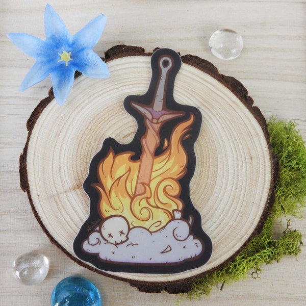 Vinyl Sticker: Bonfire Lit - RPG - Waterproof