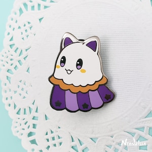 Enamel Pin: Kitty Ghost - Halloween - Spooktacular - Cat Ghost Pin - Kawaii Accessory