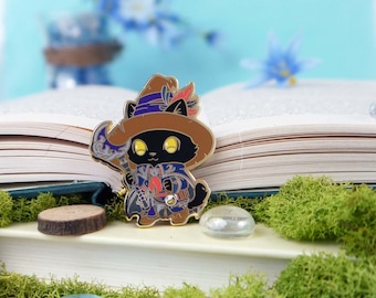 Enamel Pin: Warriors of Cute - Black Mage - BLM - Caster - RPG - DnD - Cute Accessory - Eorzea