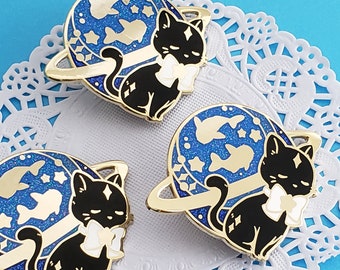 Enamel Pin: Stargazer's Dream Starry Cat