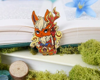 Enamel Pin: Elementalist - Ember Mage - RPG - DnD - Fire - Fantasy - Cute Accessory