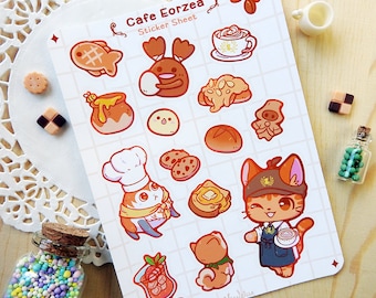 Sticker Sheet: A Day in Eorzea - Cafe - Planner Stickers