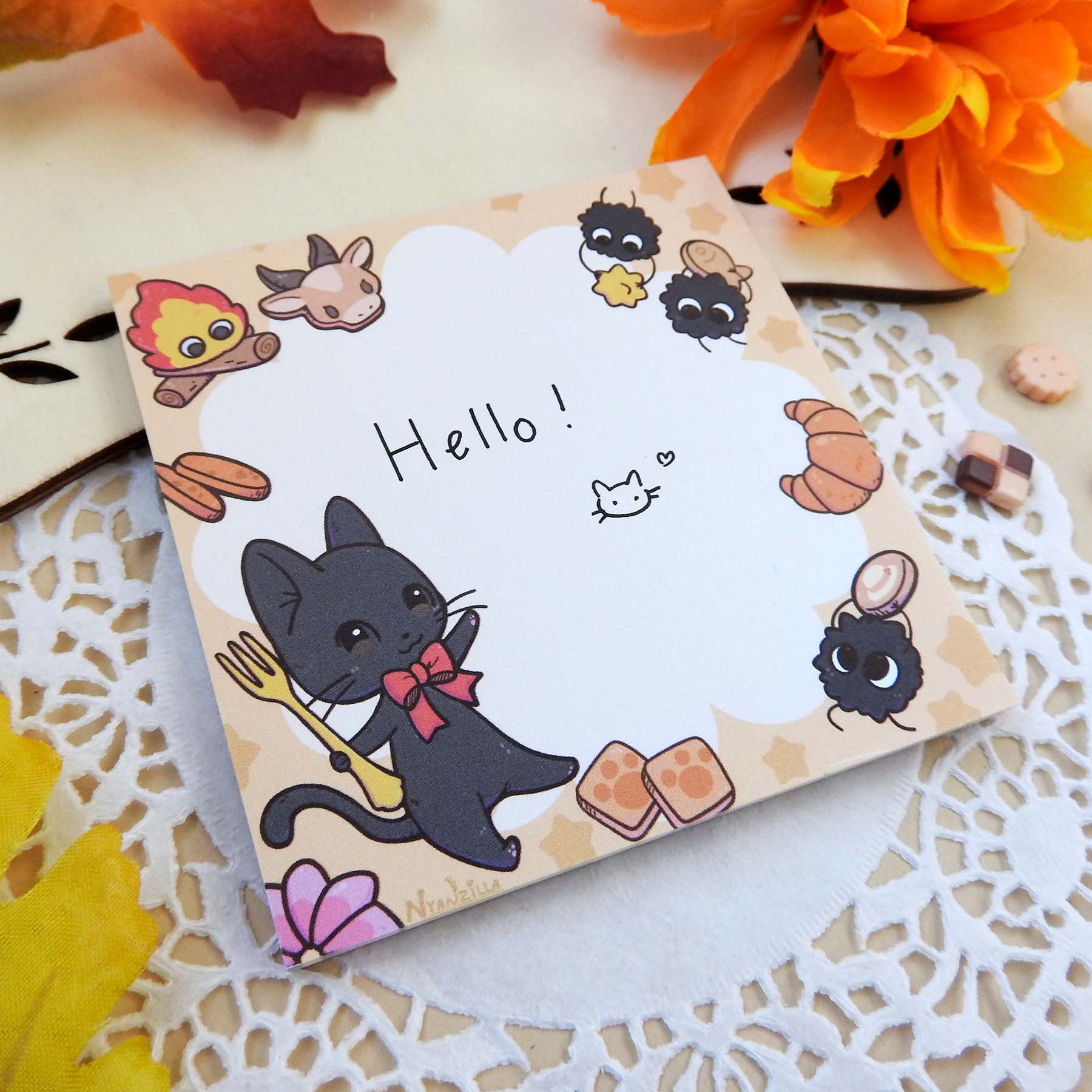Notepad Cafe Notepad: Jiji Cafe - Tearaway Memo Pad - Notes - Stationery - Etsy