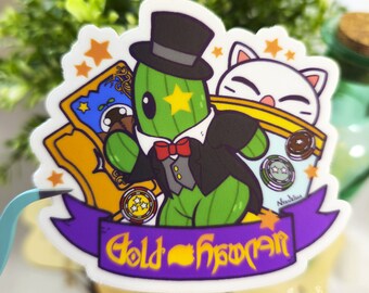 Vinyl Sticker: Gold Saucer - Senor Sabotender - Soft Matte Vinyl - Waterproof