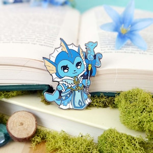 Enamel Pin: Elementalist - Hydro Mage - Water Element - RPG - DnD - Cute Accessory