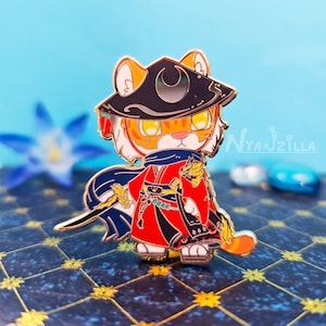 Enamel Pin: Warriors of Cute S1- Samurai - SAM - DPS Class - RPG - DnD - Cute Accessory - Eorzea