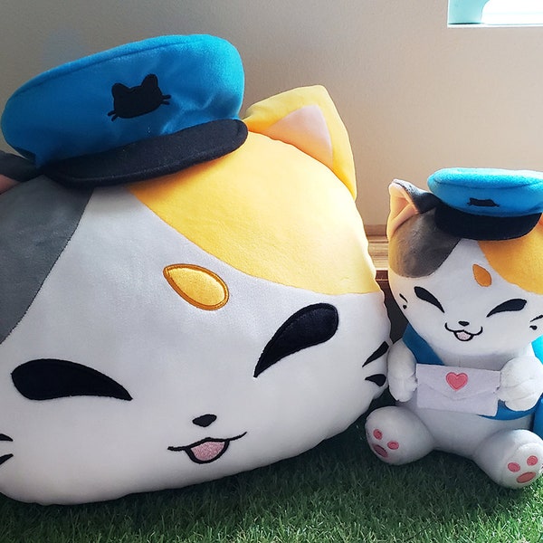 Plush Cushion: Mochi the Delivery Cat - Cushion - Calico Cat Pillow - Home Decor