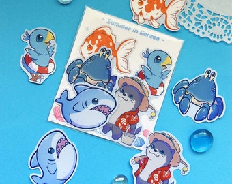 Sticker Pack: Summer in Eorzea - Laminated Matte Die Cut Stickers - XIV - Journaling - Decor