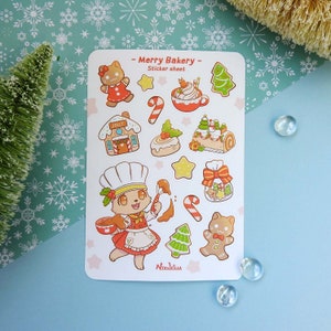 Hoja de pegatinas: Merry Bakery - Navidad - Pegatinas para planificador - Días festivos