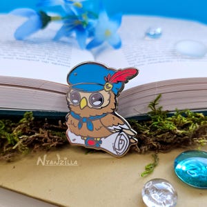 Pin de esmalte: Búho mensajero - Pájaro repartidor - RPG - DnD - Accesorio bonito