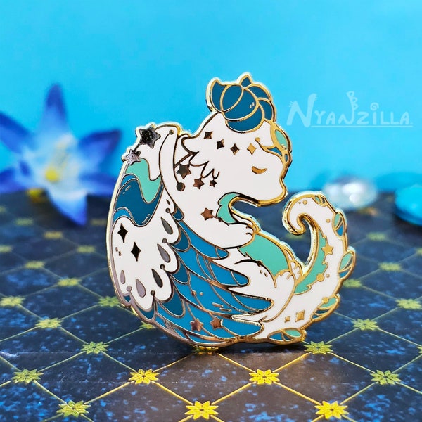 Enamel Pin: Stargazers' Dream - Galaxy Dragon - Light - Fantasy - Cute Accessory