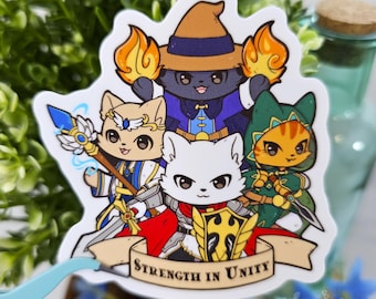 Vinyl Sticker: Strength in Unity - Dungeon Party - RPG - DnD - Waterproof