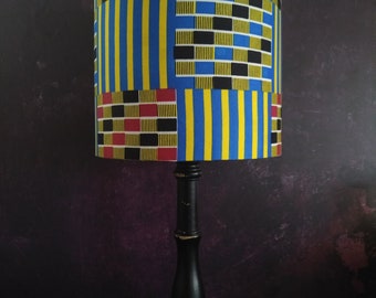 Colorful Geometric African Lampshade, Kente patterned table Lamp shade, Nursery kid children Lampshade, Christmas home decor gift