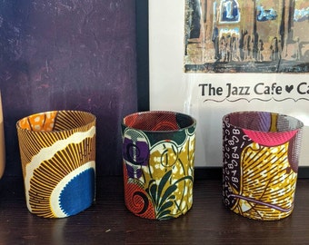 African Candle Holders set of 3 random mixed pattern tealight holder, Mother Day Birthday home décor gift, Self care thinking of you gift