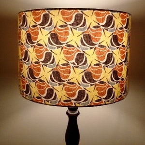 Coffe beans African patterned Lampshade, 30cm drum table ceiling lampshade, Fathers Day Gift Idea for Dad StepDad GranDad Uncle image 1