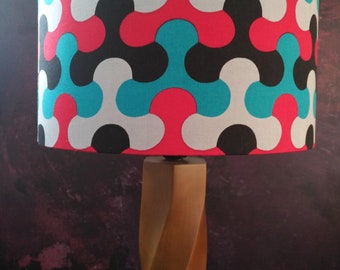 African Handmade Lampshade in a Jigsaw Puzzle Design, Table floor ceiling ampshade, Father Day Gift