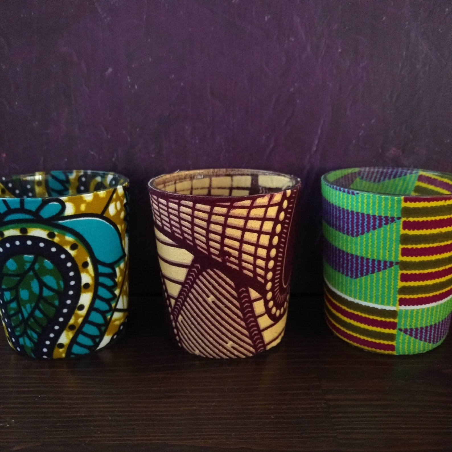 African Candle Holders RANDOM SET OF 3 Mixed Pattern Tealight Etsy