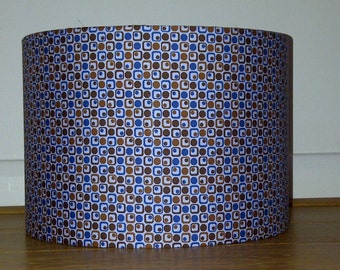 Retro lampshade, mini squares & dots mid century modern pattern, Table  lamp shade, ceiling pendant lampshade