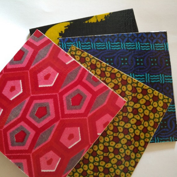 Seconds Sale African Drink Coasters Set Of 4 Table Etsy