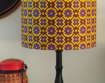 Retro Patterned African Lampshade, Kids Bedroom Lampshade,Autumn Fall Halloween Home Decor, Games Room Man Cave Decor
