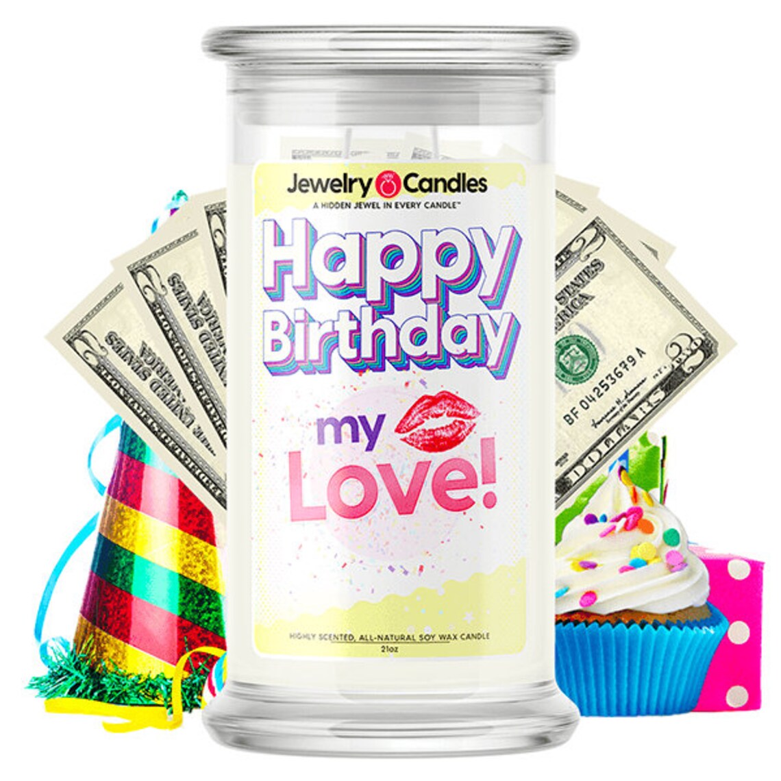 Happy Birthday My Love Happy Birthday Cash Money Candle Etsy