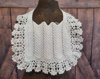 HEIRLOOM Crochet Baby Bib - Christening/Baptism Bib - Baby Shower Gift - Hand crocheted by Old Vintage Bike