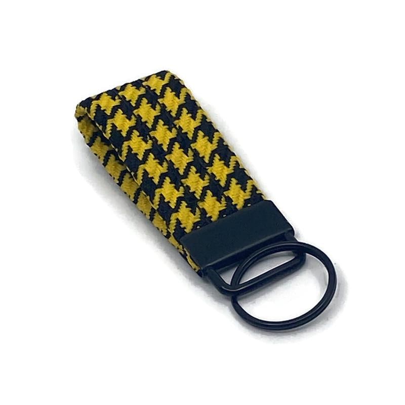 Houdsooth Key Rings Vintage Style Key Chain | Houndstooth Key Fob | Patterned Key Ring ...