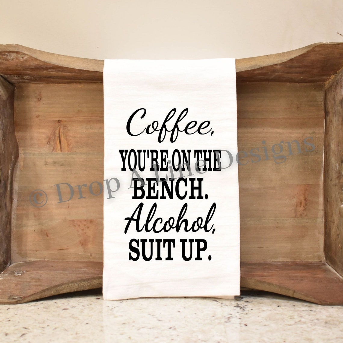 Coffee! You're On The Bench. Alcohol! Suit Up! Funny Wood Fridge Magnet - 2.5x3.5 Inches, Made In USA - View #12