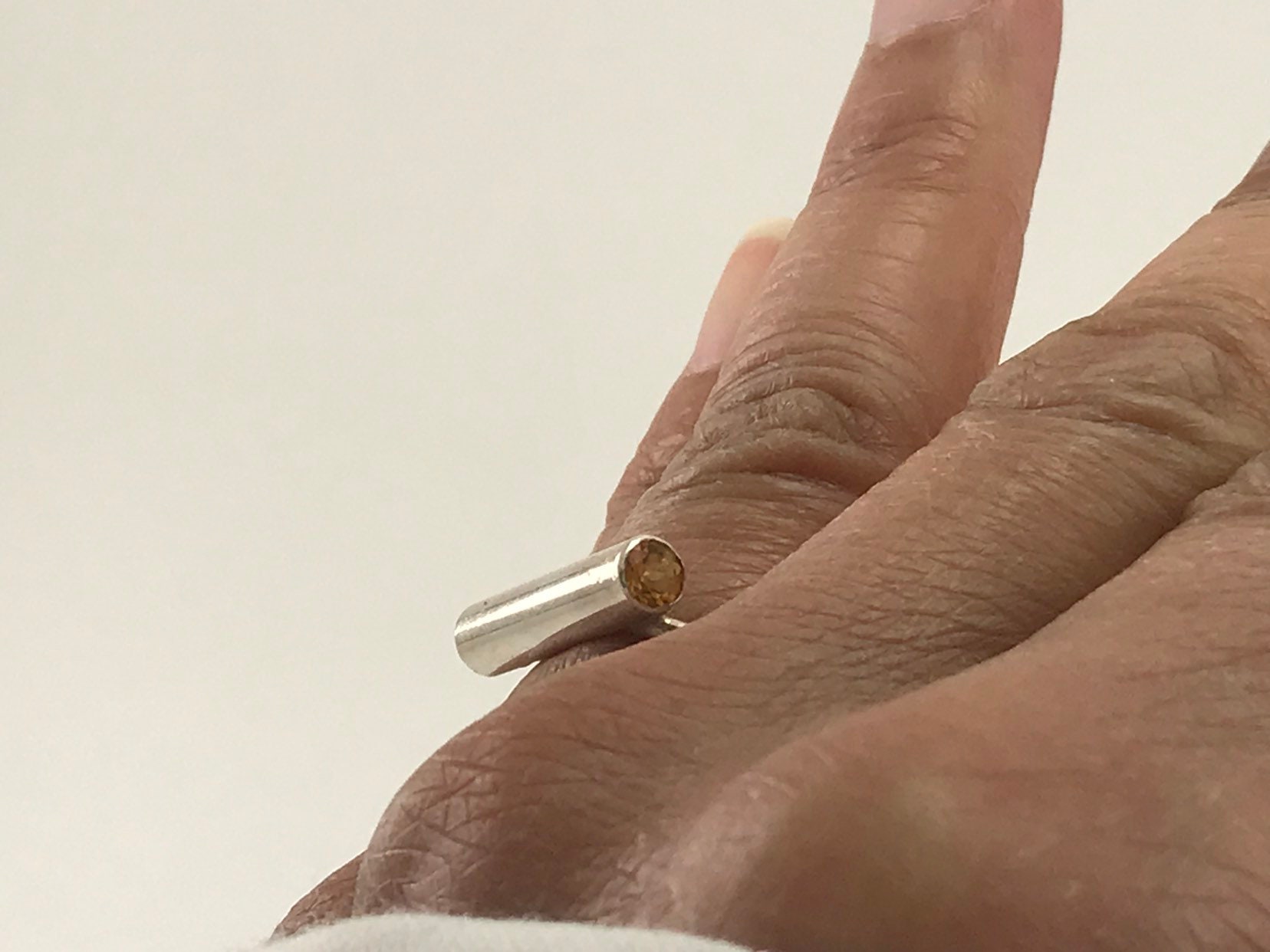 Double Tube Set Rings Double Tube Rings Double Gemstone Ring Horizontal Gemstone - Etsy
