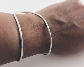 Cuff wire bracelet, open bracelet, minimal, mibbie, adjustable bracelet