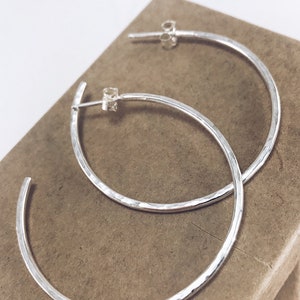 Bracelet Size Hoop Earrings, 925 Sterling silver, Large Hoops, Mibbie image 1