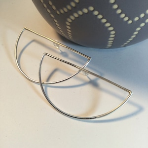 Sterling Silver Half Hoop Earrings