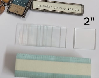 2&quot; Square Clear Flat Glass (2 inch) | 10 & 30 Packs