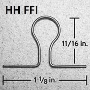 May include: A metal loop with a 1 1/8 inch wide opening and a 11/16 inch tall loop. The loop is designed to be used as a curtain rod holder.